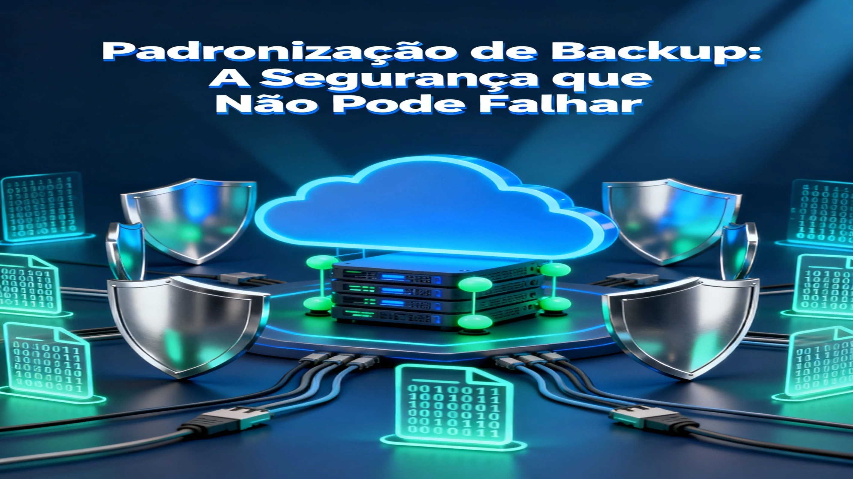 Backup não é só copiar arquivos. É uma estratégia completa de recuperação de desastres:  RTO (Recovery Time Objective): < 4 horas · RPO (Recovery Point Objective): < 15 minutos · Sucesso dos backups: > 99.9%